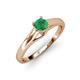 4 - Nixie 0.40 ct Emerald Round (5.00 mm) Solitaire Engagement Ring  