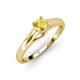 4 - Nixie 0.53 ct Yellow Sapphire Round (5.00 mm) Solitaire Engagement Ring  