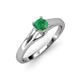 4 - Nixie 0.40 ct Emerald Round (5.00 mm) Solitaire Engagement Ring  