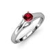 4 - Nixie 0.55 ct Ruby Round (5.00 mm) Solitaire Engagement Ring  