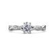 Stacie Desire 1.66 ctw GIA Certified Natural Diamond Oval Cut (8x6mm) & Natural Diamond Round (1.30mm) Twist Infinity Shank Engagement Ring 