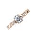 3 - Stacie Desire 1.66 ctw GIA Certified Natural Diamond Oval Cut (8x6mm) & Natural Diamond Round (1.30mm) Twist Infinity Shank Engagement Ring 