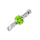 3 - Stacie Desire 1.51 ctw Peridot Oval Cut (8x6mm) & Natural Diamond Round (1.30mm) Twist Infinity Shank Engagement Ring 