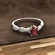 2 - Stacie Desire 1.66 ctw Red Garnet Oval Cut (8x6mm) & Natural Diamond Round (1.30mm) Twist Infinity Shank Engagement Ring 