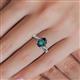 5 - Stacie Desire 1.76 ctw London Blue Topaz Oval Cut (8x6mm) & Natural Diamond Round (1.30mm) Twist Infinity Shank Engagement Ring 