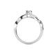 4 - Stacie Desire 1.66 ctw IGI Certified Lab Grown Diamond Oval Cut (8x6mm) & Natural Diamond Round (1.30mm) Twist Infinity Shank Engagement Ring 