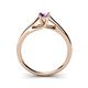 5 - Nixie 0.40 ct Amethyst Round (5.00 mm) Solitaire Engagement Ring  