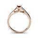5 - Nixie 0.63 ct Red Garnet Round (5.00 mm) Solitaire Engagement Ring  