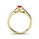 5 - Nixie 0.55 ct Ruby Round (5.00 mm) Solitaire Engagement Ring  