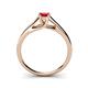 5 - Nixie 0.55 ct Ruby Round (5.00 mm) Solitaire Engagement Ring  