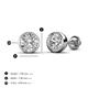 4 - Caryl Natural Round Diamond Euro Bezel Set Solitaire Stud Earrings 
