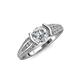 4 - Alair Signature 1.39 ctw IGI Certified Lab Grown Diamond Round (6.5 mm) & Natural Diamond (1.20 mm) Engagement Ring 
