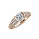 4 - Alair Signature 1.39 ctw IGI Certified Lab Grown Diamond Round (6.5 mm) & Natural Diamond (1.20 mm) Engagement Ring 