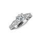 4 - Belinda Signature 2.08 ctw IGI Certified Lab Grown Diamond Round (6.50 mm) & Natural Diamond Round (1.15 mm) Engagement Ring 