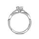 5 - Belinda Signature 2.08 ctw IGI Certified Lab Grown Diamond Round (6.50 mm) & Natural Diamond Round (1.15 mm) Engagement Ring 