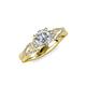 4 - Belinda Signature 2.08 ctw IGI Certified Lab Grown Diamond Round (6.50 mm) & Natural Diamond Round (1.15 mm) Engagement Ring 