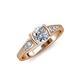 4 - Alana Signature 1.30 ctw IGI Certified Lab Grown Diamond Round (6.50 mm) & Natural Diamond Round (2.40 mm) Engagement Ring 
