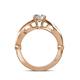 6 - Kayla Signature 1.07 ctw IGI Certified Lab Grown Diamond Round (6.50 mm) & Natural Diamond Round (2.10 mm) Engagement Ring 