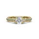 4 - Anora Signature 1.32 ctw IGI Certified Lab Grown Diamond Round (6.50 mm) & Natural Diamond Round (1.30 mm) Engagement Ring 