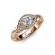 3 - Kalila Signature 2.26 ctw IGI Certified Lab Grown Diamond Round (6.50 mm) & Natural Diamond Round (1.15 mm) Engagement Ring  