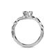 5 - Fineena Signature 1.11 ctw IGI Certified Lab Grown Diamond Round (6.50 mm) & Natural Diamond (1.00 mm) Halo Engagement Ring 