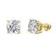 1 - Alina Natural Round Diamond Four Prongs Solitaire Stud Earrings 