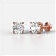 1 - Alina Round Lab Grown Diamond Four Prongs Solitaire Stud Earrings 
