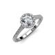4 - Miah 1.62 ctw IGI Certified Lab Grown Diamond Round (6.50 mm) & Natural Diamond Round (1.40 mm) Halo Engagement Ring 
