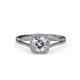 3 - Seana 1.30 ctw IGI Certified Lab Grown Diamond Round (6.50 mm) & Natural Diamond Round (0.70 mm) Halo Engagement Ring 