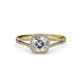 3 - Seana 1.30 ctw IGI Certified Lab Grown Diamond Round (6.50 mm) & Natural Diamond Round (0.70 mm) Halo Engagement Ring 