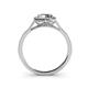 5 - Seana 1.30 ctw IGI Certified Lab Grown Diamond Round (6.50 mm) & Natural Diamond Round (0.70 mm) Halo Engagement Ring 