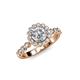 4 - Aelan Signature 1.48 ctw IGI Certified Lab Grown Diamond Round (6.50 mm) & Natural Diamond Round (1.70 mm) Halo Engagement Ring 