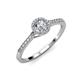 3 - Cyra 0.94 ctw IGI Certified Lab Grown Diamond Round (5.80 mm) & Natural Diamond Round (1.20 mm) Halo Engagement Ring  