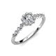 3 - Fiore 1.09 ctw IGI Certified Lab Grown Diamond Round (5.80 mm) & Natural Diamond Round (1.60 mm) Halo Engagement Ring  