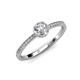 3 - Irene 0.90 ctw IGI Certified Lab Grown Diamond Round (5.80 mm) & Natural Diamond Round (1.00 mm) Halo Engagement Ring  