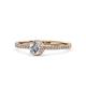 1 - Irene 0.90 ctw IGI Certified Lab Grown Diamond Round (5.80 mm) & Natural Diamond Round (1.00 mm) Halo Engagement Ring  