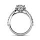 5 - Florus 1.38 ctw IGI Certified Lab Grown Diamond Round (6.50 mm) & Natural Diamond Round (1.30 mm) Halo Engagement Ring  