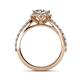 5 - Florus 1.38 ctw IGI Certified Lab Grown Diamond Round (6.50 mm) & Natural Diamond Round (1.30 mm) Halo Engagement Ring  