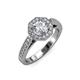 3 - Aura 1.05 ctw IGI Certified Lab Grown Diamond Round (5.80 mm) & Natural Diamond Round (1.30 mm) Halo Engagement Ring  