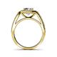 5 - Aura 1.05 ctw IGI Certified Lab Grown Diamond Round (5.80 mm) & Natural Diamond Round (1.30 mm) Halo Engagement Ring  