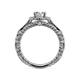 5 - Maura Signature 1.16 ctw IGI Certified Lab Grown Diamond Round (6.50 mm) & Natural Diamond Round (1.00 mm) Halo Engagement Ring 