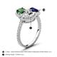 5 - Sienna 3.28 ctw Multi Shape Oval Created Emerald, Heart Peridot & Marquise Lab Grown Diamond Three Stone Engagement Ring 