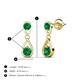 3 - Aella 0.50 ctw Emerald Dual Teardrop Women Dangle Earrings 