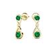 4 - Aella 0.50 ctw Emerald Dual Teardrop Women Dangle Earrings 