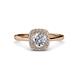 3 - Alaina Signature 1.23 ctw IGI Certified Lab Grown Diamond Round (6.50 mm) & Natural Diamond Round (1.10 mm) Halo Engagement Ring 