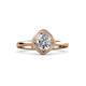 3 - Anneka Signature 1.22 ctw IGI Certified Lab Grown Diamond Round (6.50 mm) & Natural Diamond Round (0.90 mm) Halo Engagement Ring 
