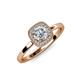 4 - Alaina Signature 1.23 ctw IGI Certified Lab Grown Diamond Round (6.50 mm) & Natural Diamond Round (1.10 mm) Halo Engagement Ring 