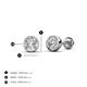 4 - Caryl GIA Certified Natural Round Diamond 1.00 ctw (SI/H) Euro Bezel Set Solitaire Stud Earrings 