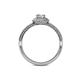 5 - Jolie Signature 1.02 ctw IGI Certified Lab Grown Diamond Round (6.50 mm) & Natural Diamond Round (1.30 mm) Halo Engagement Ring 