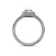 5 - Amias Signature 1.70 ctw IGI Certified Lab Grown Diamond Round (6.50 mm) & Natural Diamond Round (1.20 mm) Halo Engagement Ring 
